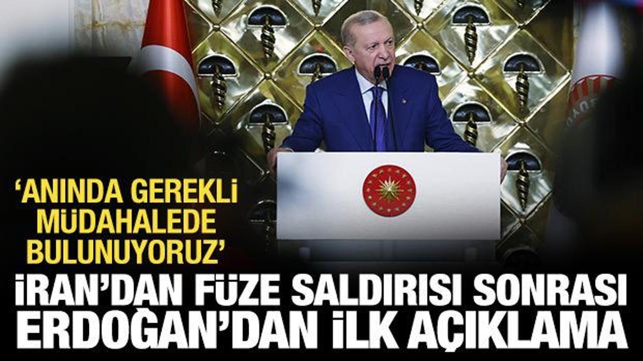 İran'dan füze saldırısı sonrası Erdoğan'dan ilk açıklama!