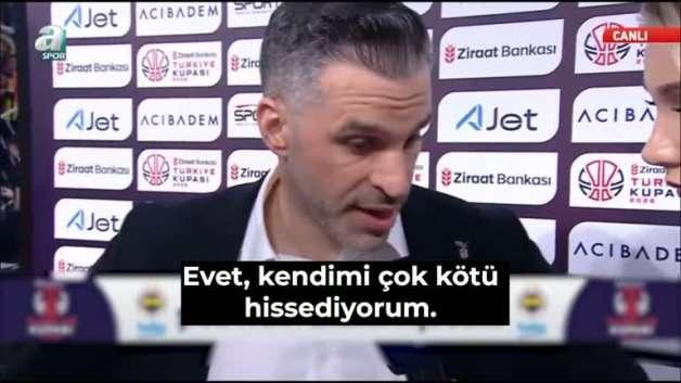 BJK basketbol antrenörü maç sonu "Artık oynamamıza izin verin!" diyerek hakemlere isyan etti