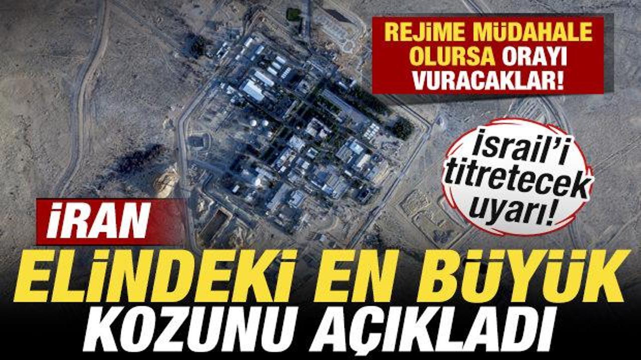 İran en büyük kozunu açıkladı! İsrail'i titretecek uyarı! Rejim değişirse orayı vuracaklar