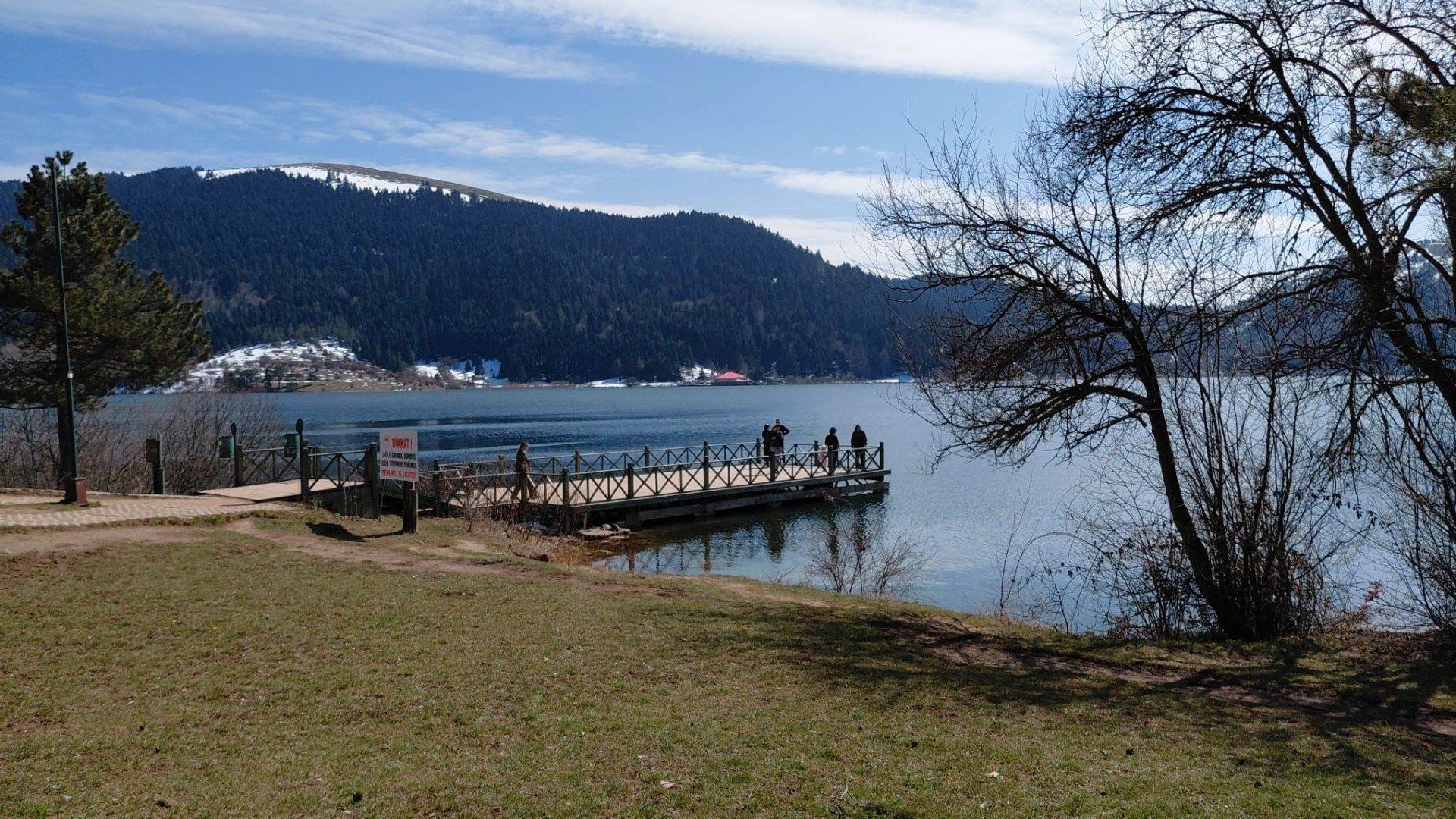 Abant Gölü Milli Parkı’nda bahar: Eriyen karların yerini çiğdemler aldı