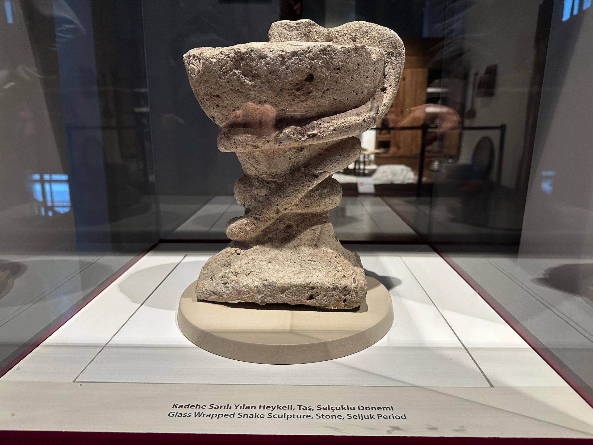 Tıp ve eczacılığın sembolü bu müzede: 791 yıllık kadehe sarılı yılan heykeli