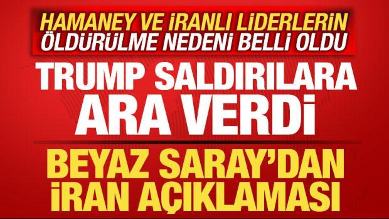 Beyaz Saray'dan son dakika İran açıklaması! Trump saldırılara ara verdi