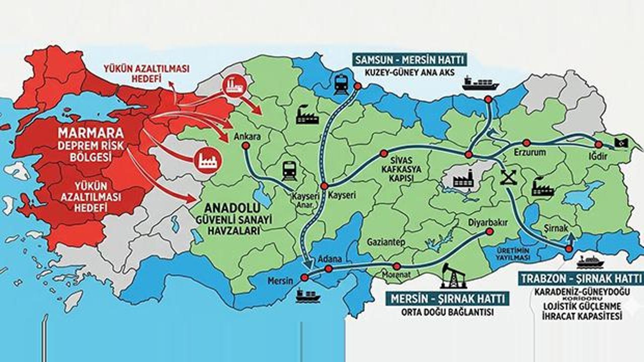 Deprem riski! Sanayi Anadolu'ya taşınacak! 4 yeni rota belirlendi