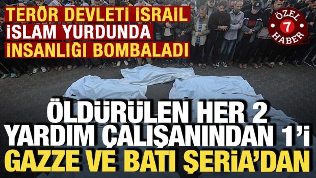 Öldürülen her 2 yardım çalışanından 1'i Gazze ve Batı Şeria'dan
