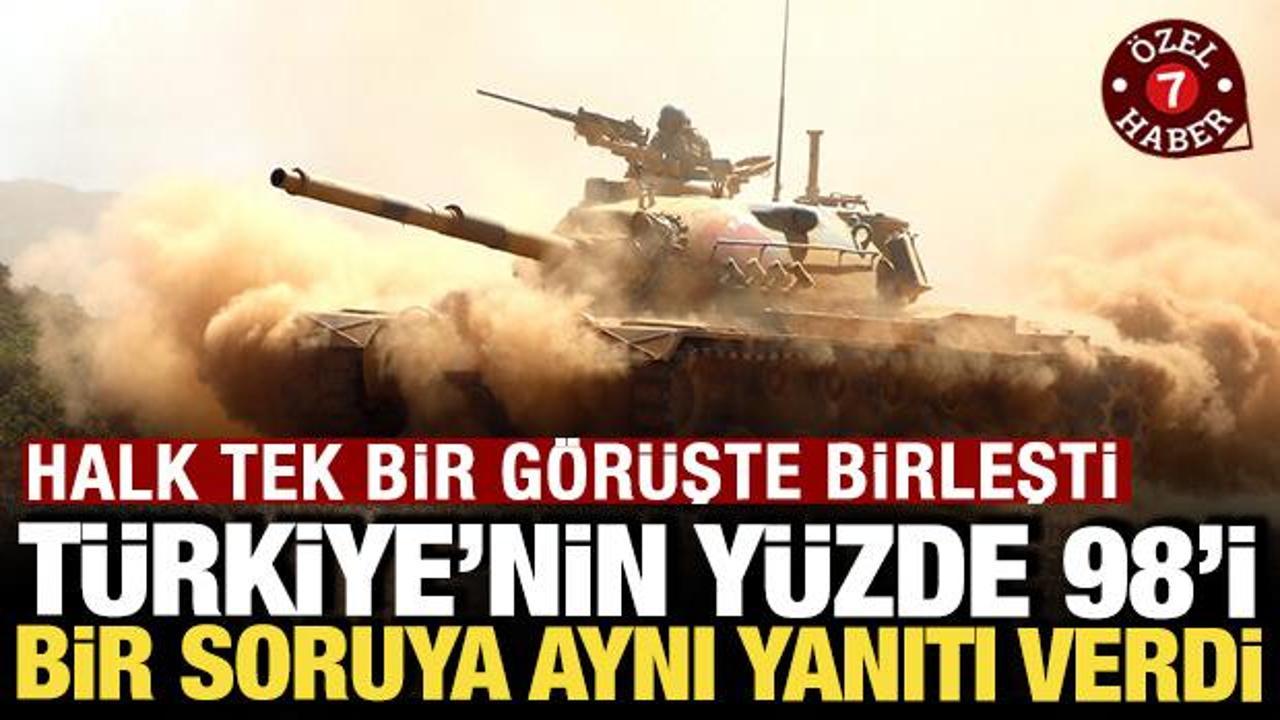 Tek bir görüşte birleştiler: Türkiye'de halkın yüzde 98,1'i bir soruya aynı yanıtı verdi
